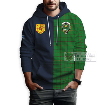 Don Tartan Hoodie Alba with Scottish Lion Royal Arm Half Style - Tartan Vibes Clothing