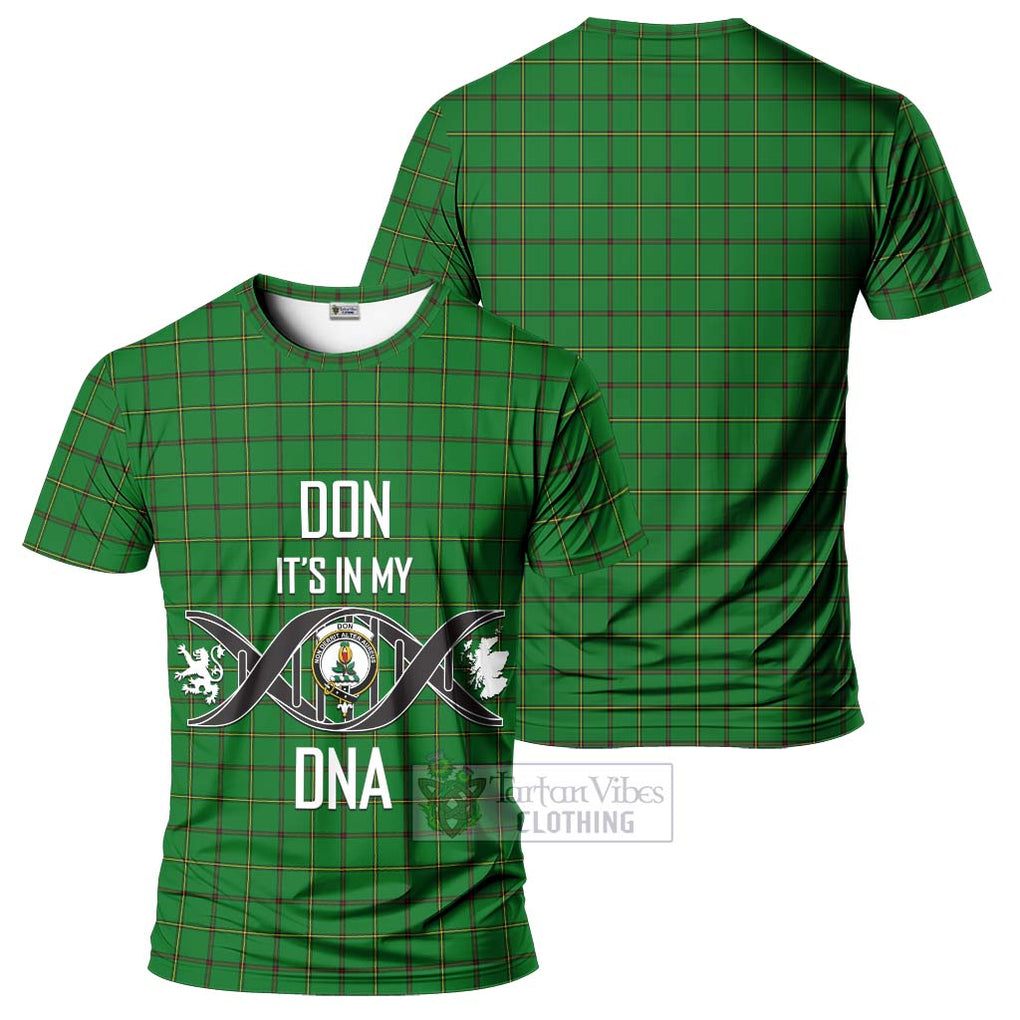 Don Tartan T-Shirt with Family Crest DNA In Me Style - Tartan Vibes Clothing