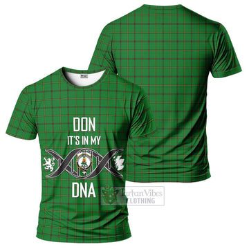 Don Tartan T-Shirt with Family Crest DNA In Me Style - Tartan Vibes Clothing