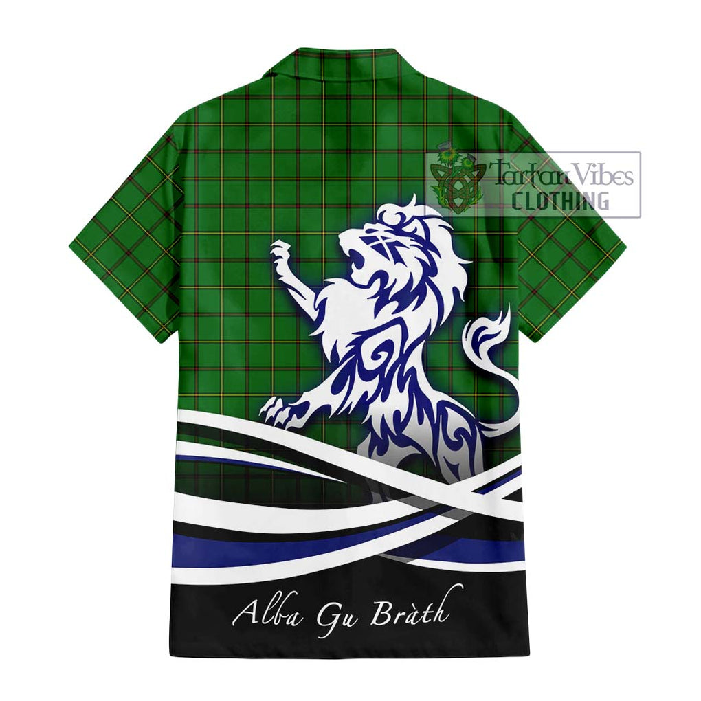 Don Tartan Hawaiian Shirt with Alba Gu Brath Regal Lion Emblem - Tartan Vibes Clothing