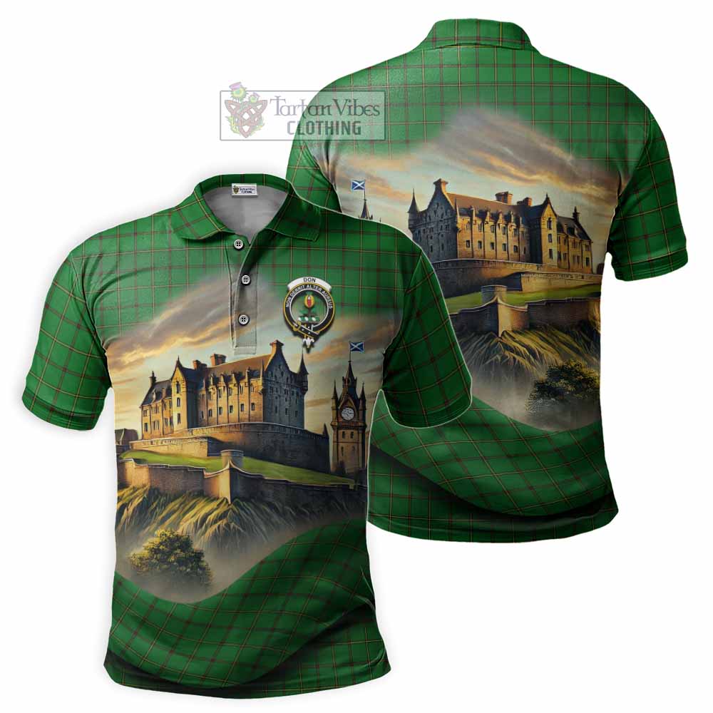 Tartan Vibes Clothing Don Tartan Family Crest Polo Shirt with Scottish Ancient Castle Stype