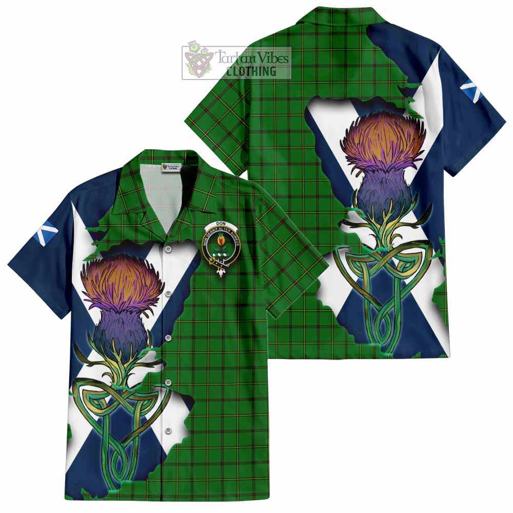 Don Tartan Family Crest Hawaiian Shirt Scottish Thistle Celtic Inspired - Tartan Vibes Clothing