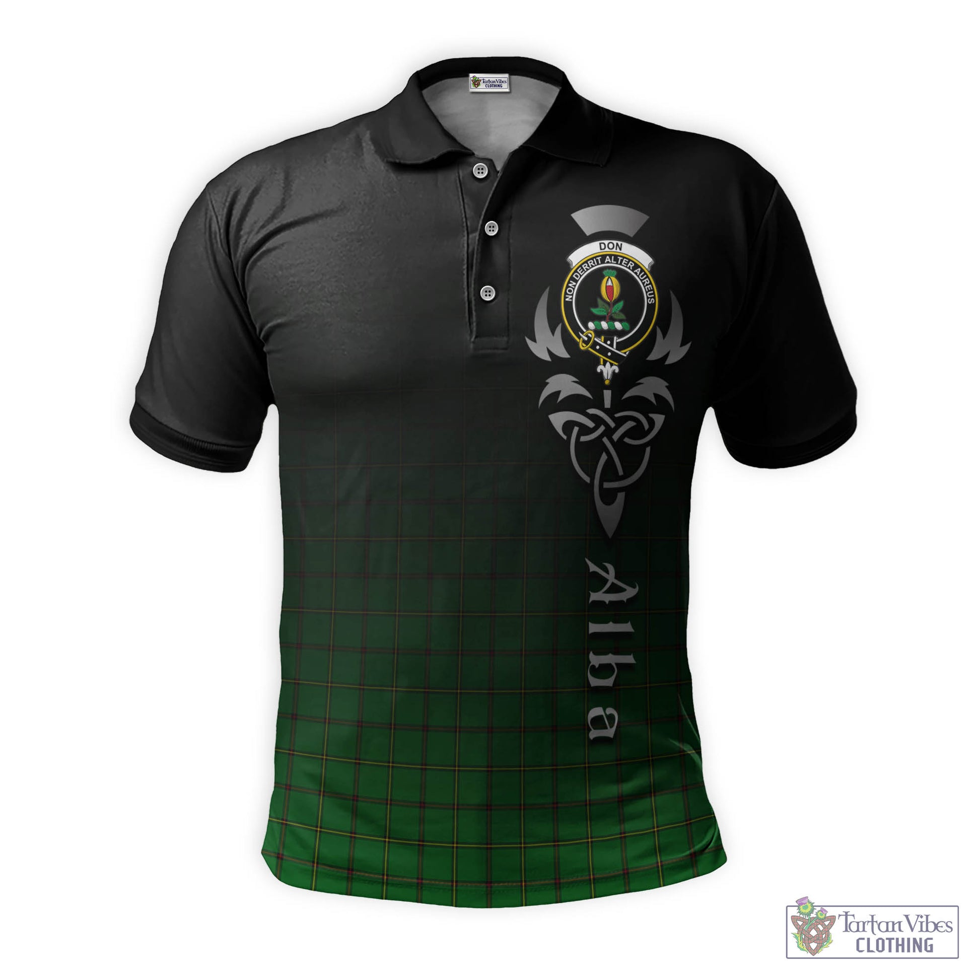 Don Tartan Polo Shirt Featuring Alba Gu Brath Family Crest Celtic Inspired - Tartan Vibes Clothing