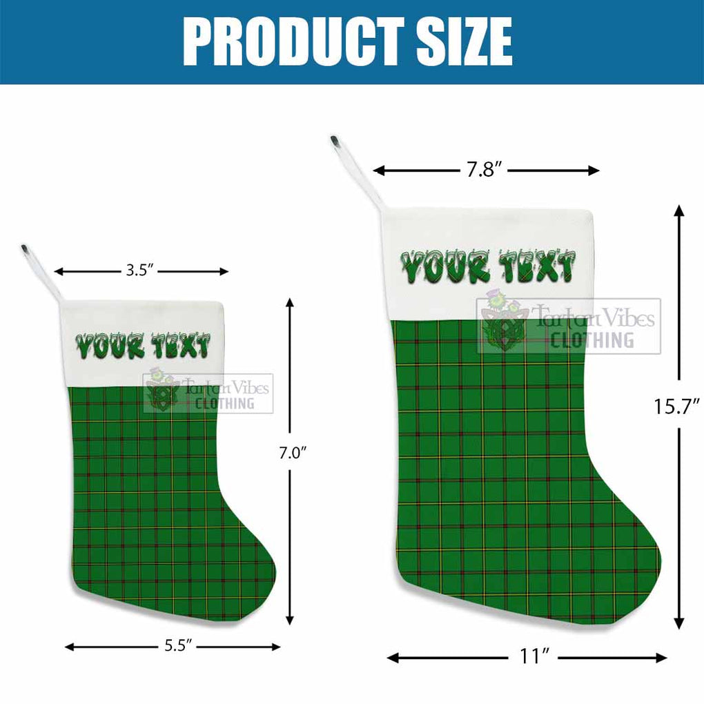 Don Tartan Christmas Stocking with Personalized Text - Tartan Vibes Clothing