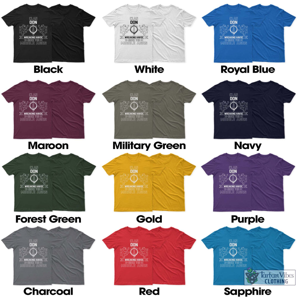 Don Family Crest 2D Cotton Men's T-Shirt Wreaking Havoc Style - 2D-tartanvibesclothing