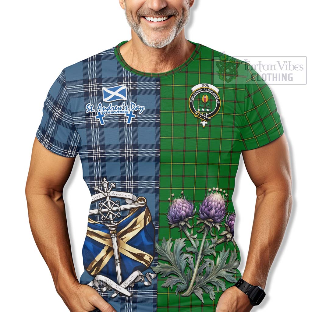 Don Tartan T-Shirt Happy St. Andrew's Day Half Tartan Style - Tartan Vibes Clothing