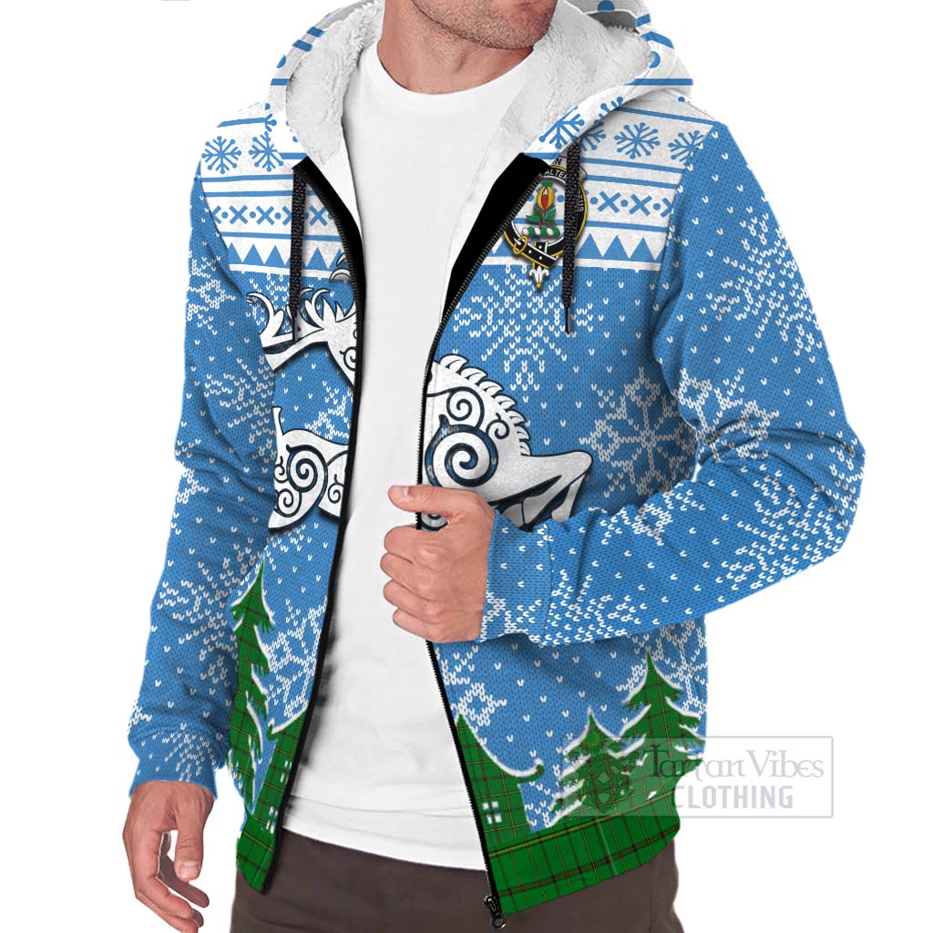 Don Clan Christmas Sherpa Hoodie Celtic Reindeer Style Unisex - Tartan Vibes Clothing