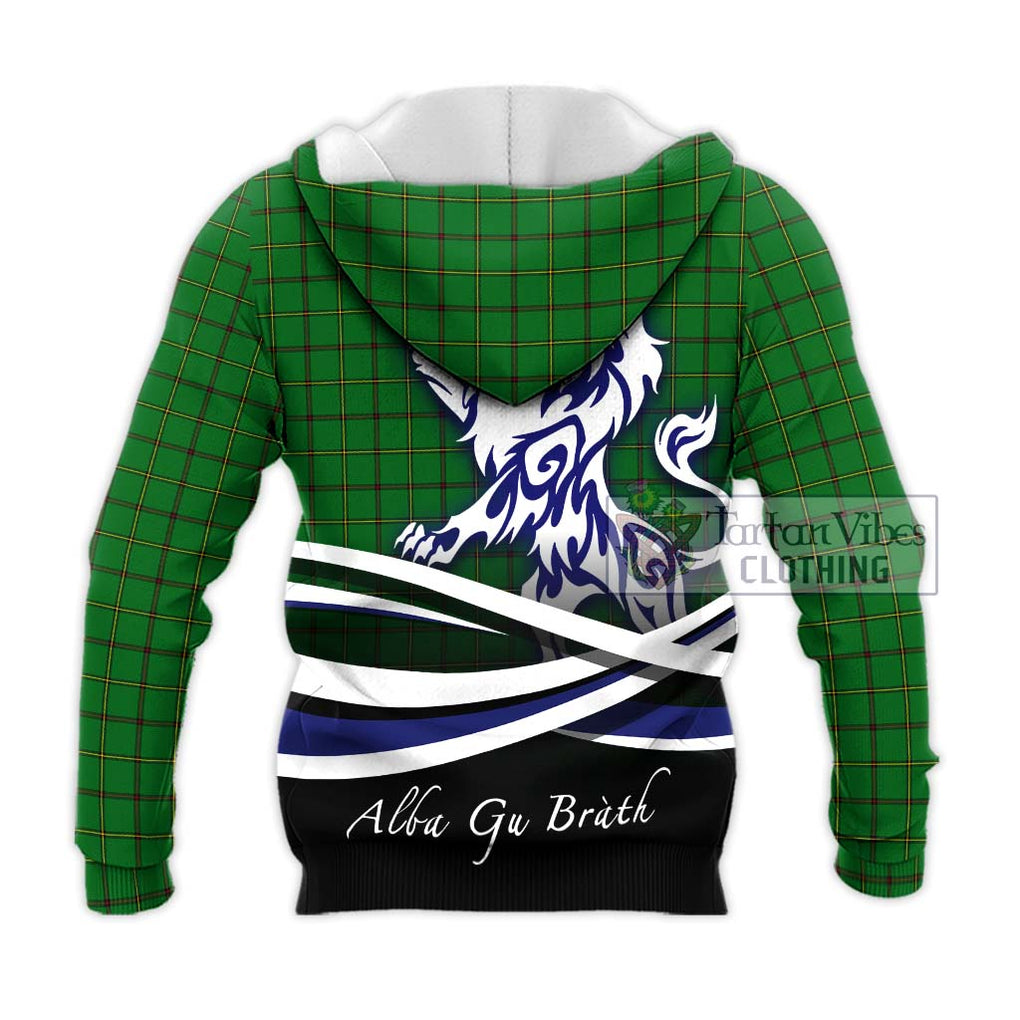 Don Tartan Knitted Hoodie with Alba Gu Brath Regal Lion Emblem - Tartan Vibes Clothing