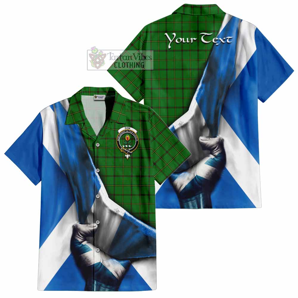 Don Tartan Hawaiian Shirt with Family Crest Scotland Patriotic Style - Tartan Vibes Clothing