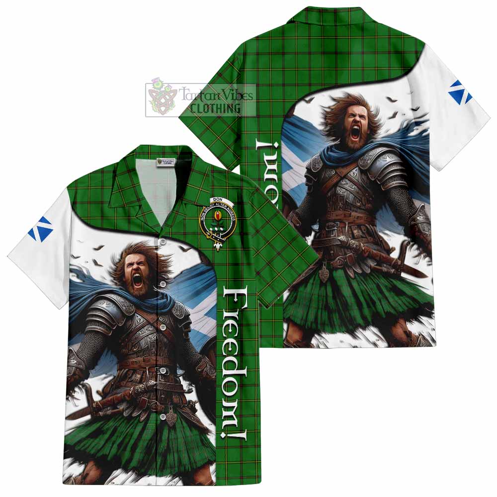 Don Crest Tartan Hawaiian Shirt Inspired by the Freedom of Scottish Warrior - Tartan Vibes Clothing