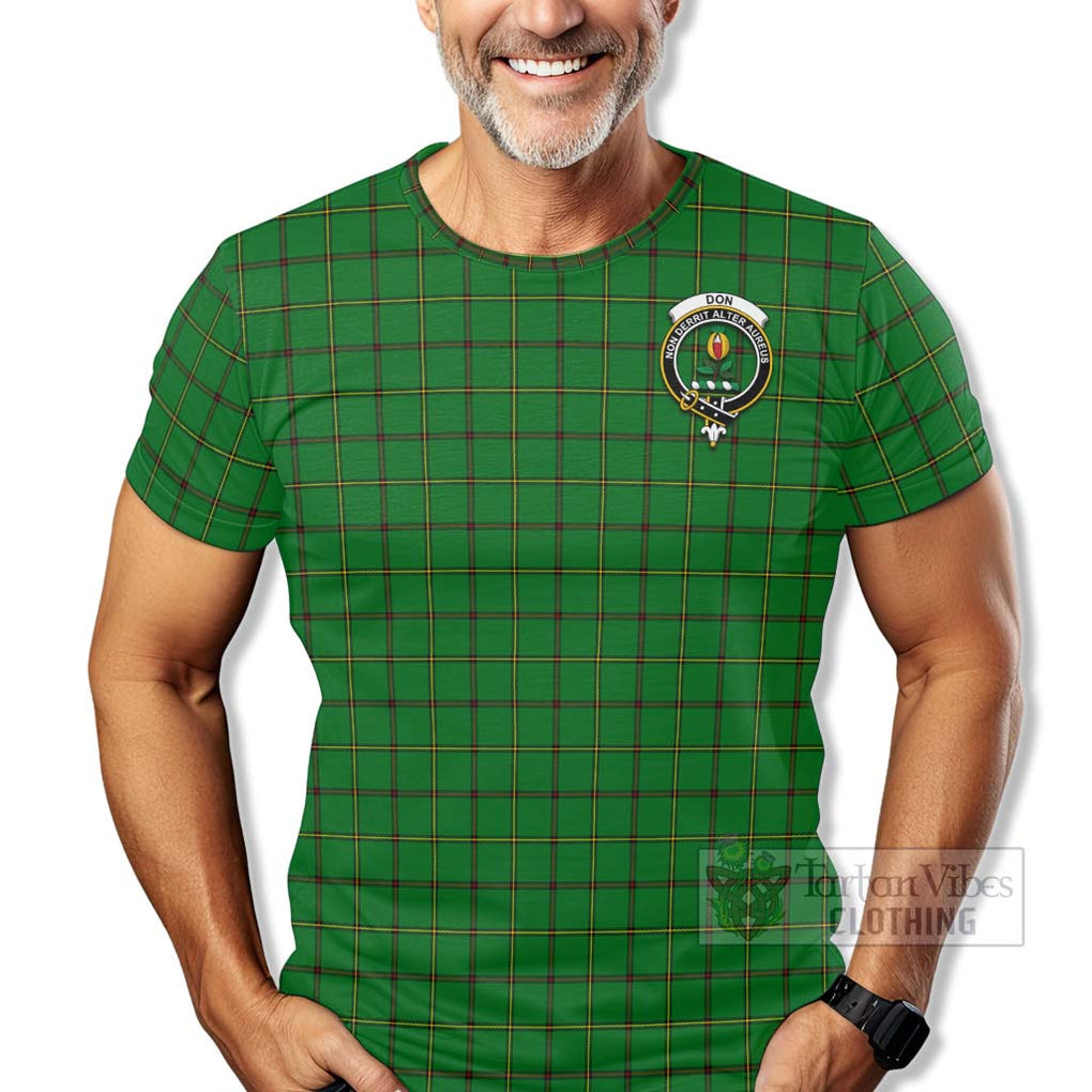 Don Tartan T-Shirt with Family Crest Celtic Skull Style - Tartan Vibes Clothing