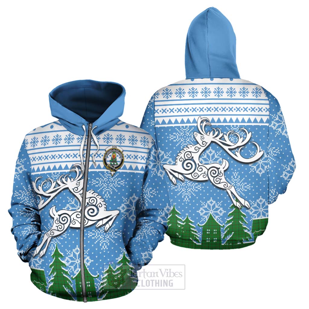 Don Clan Christmas Hoodie Celtic Reindeer Style - Tartan Vibes Clothing