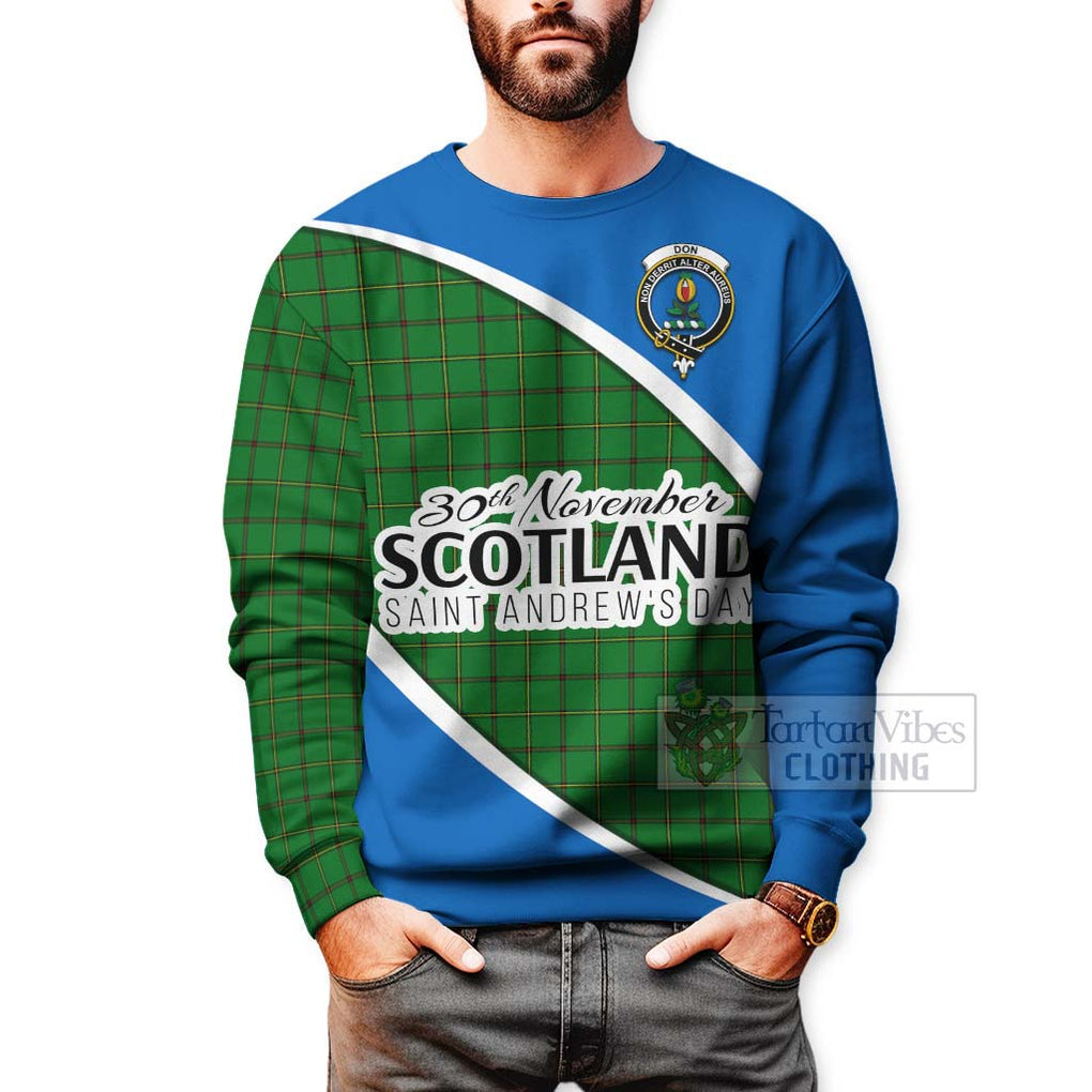 Don Family Crest Tartan Sweatshirt Celebrate Saint Andrew's Day in Style - Tartan Vibes Clothing