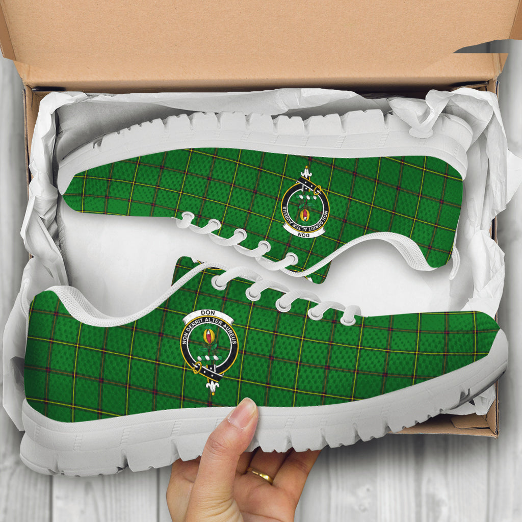 Don Tartan Sneakers with Family Crest - Tartan Vibes Clothing