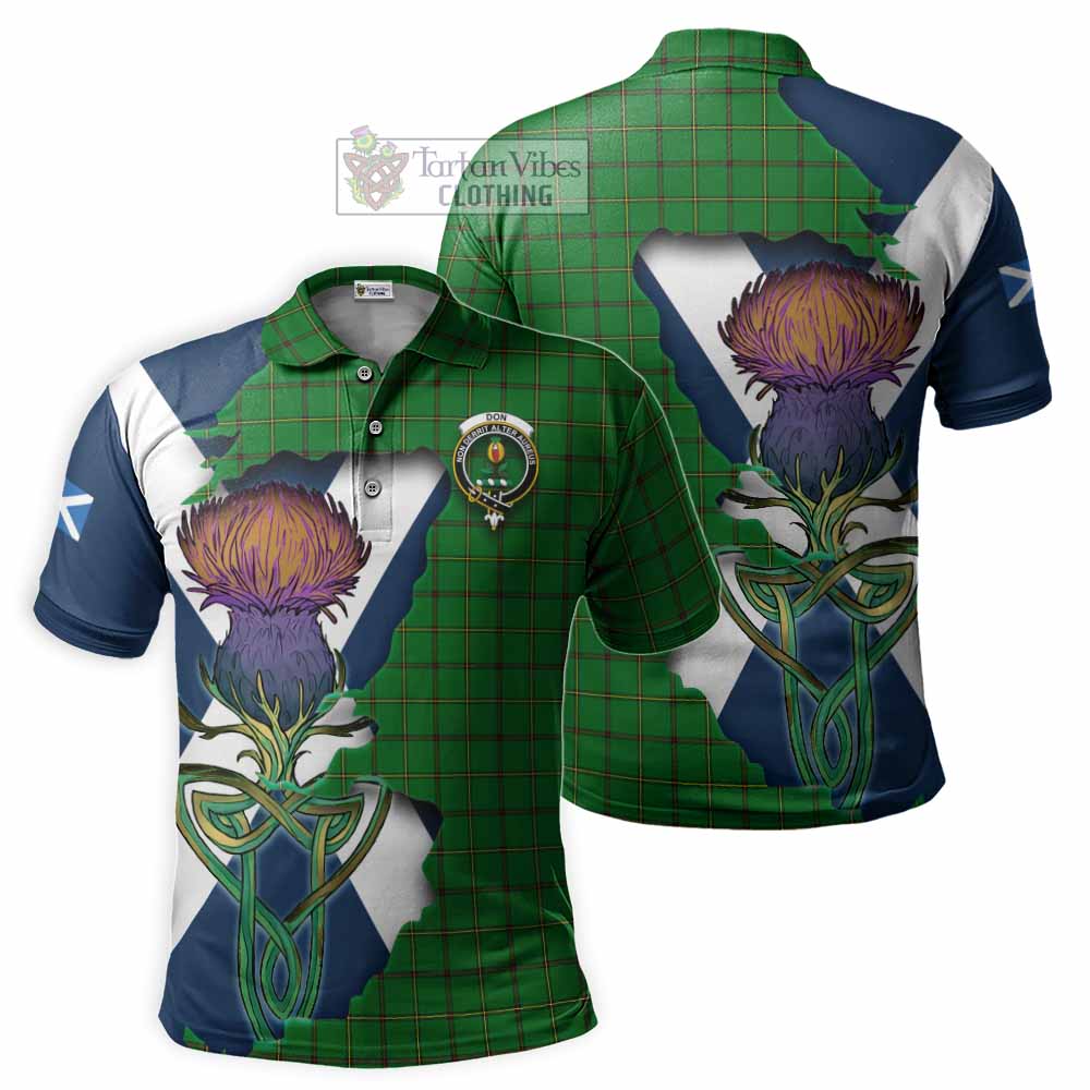 Don Tartan Family Crest Polo Shirt Scottish Thistle Celtic Inspired - Tartan Vibes Clothing