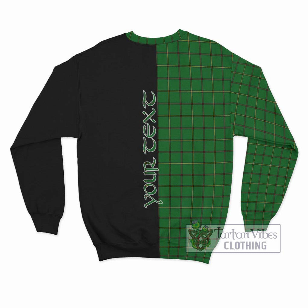 Don Tartan Sweatshirt with Family Crest and Half Of Me Style - Tartan Vibes Clothing