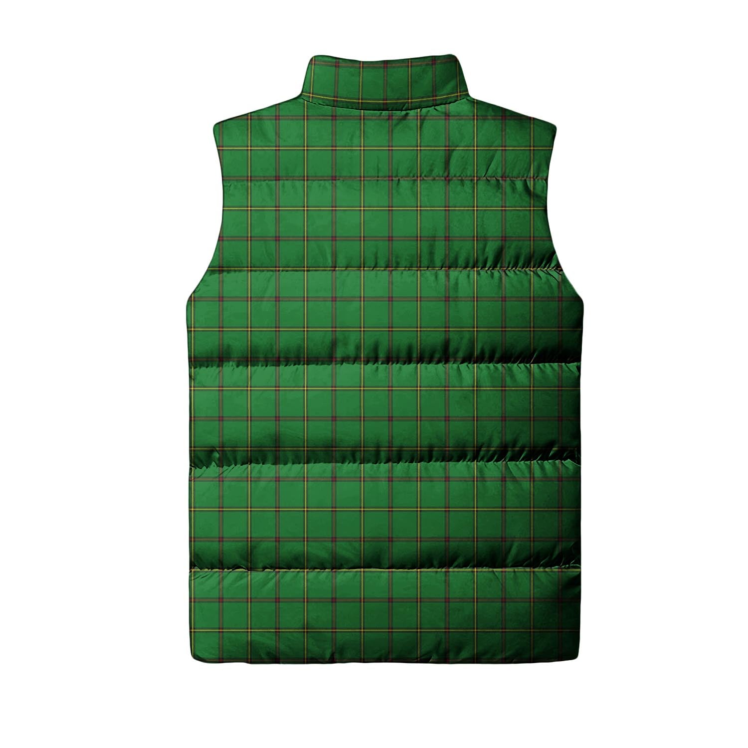 Don Tartan Sleeveless Puffer Jacket with Family Crest - Tartan Vibes Clothing