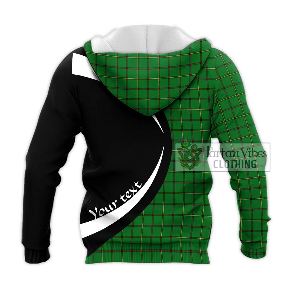 Don Tartan Knitted Hoodie with Family Crest Circle Style - Tartan Vibes Clothing