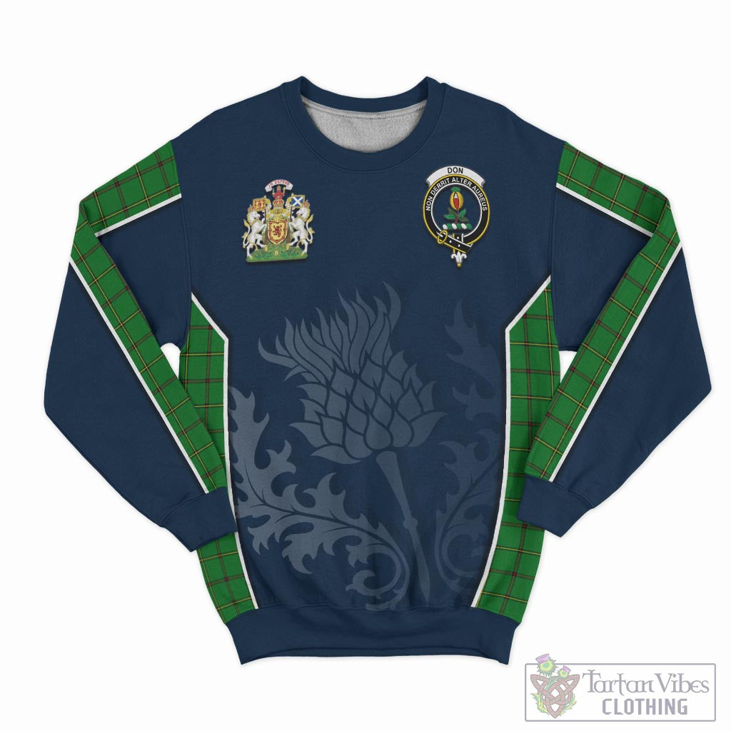 Don Tartan Sweatshirt with Family Crest and Scottish Thistle Vibes Sport Style - Tartan Vibes Clothing