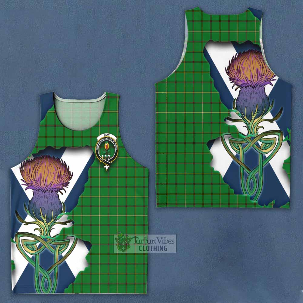Don Tartan Family Crest Men's Tank Top Scottish Thistle Celtic Inspired - Tartan Vibes Clothing