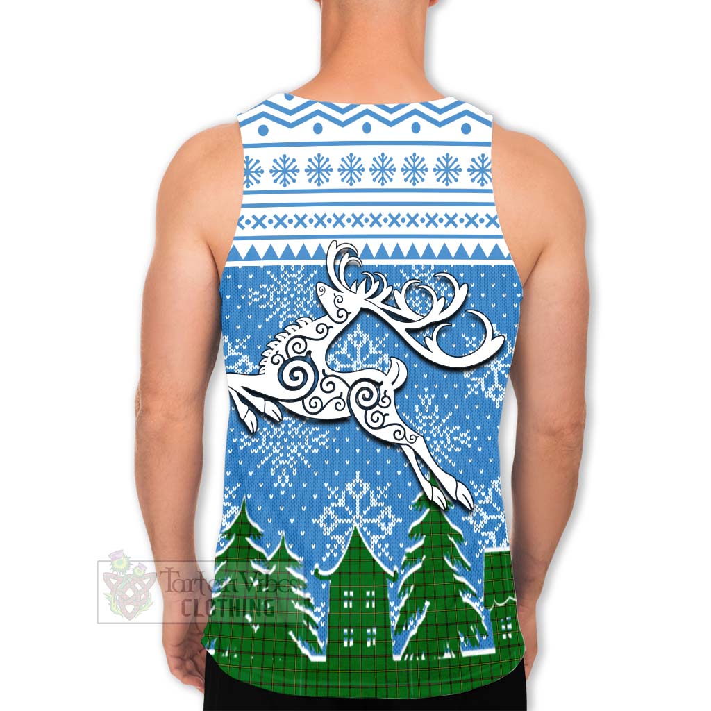 Don Clan Christmas Men's Tank Top Celtic Reindeer Style - Tartan Vibes Clothing