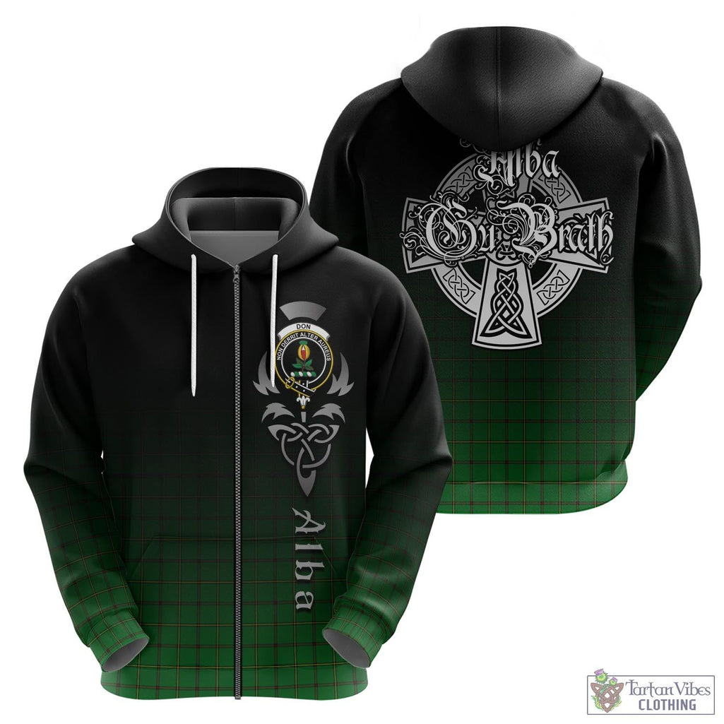 Don Tartan Hoodie Featuring Alba Gu Brath Family Crest Celtic Inspired - Tartan Vibes Clothing