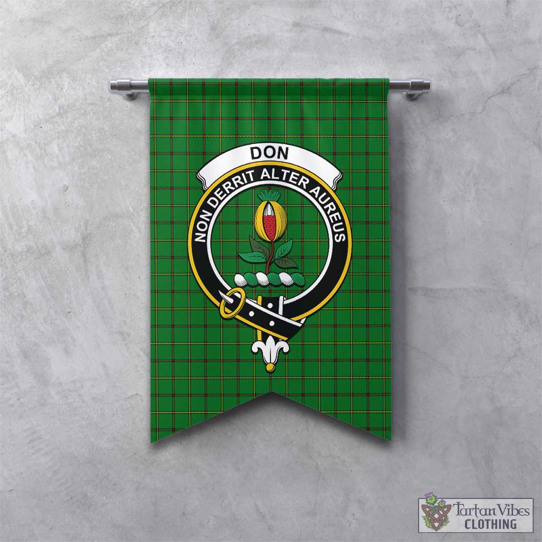 Don Tartan Gonfalon, Tartan Banner with Family Crest - Tartan Vibes Clothing