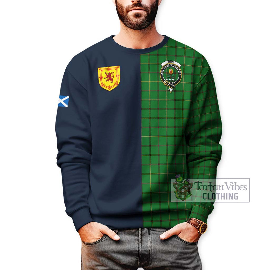 Don Tartan Sweatshirt Alba with Scottish Lion Royal Arm Half Style - Tartan Vibes Clothing