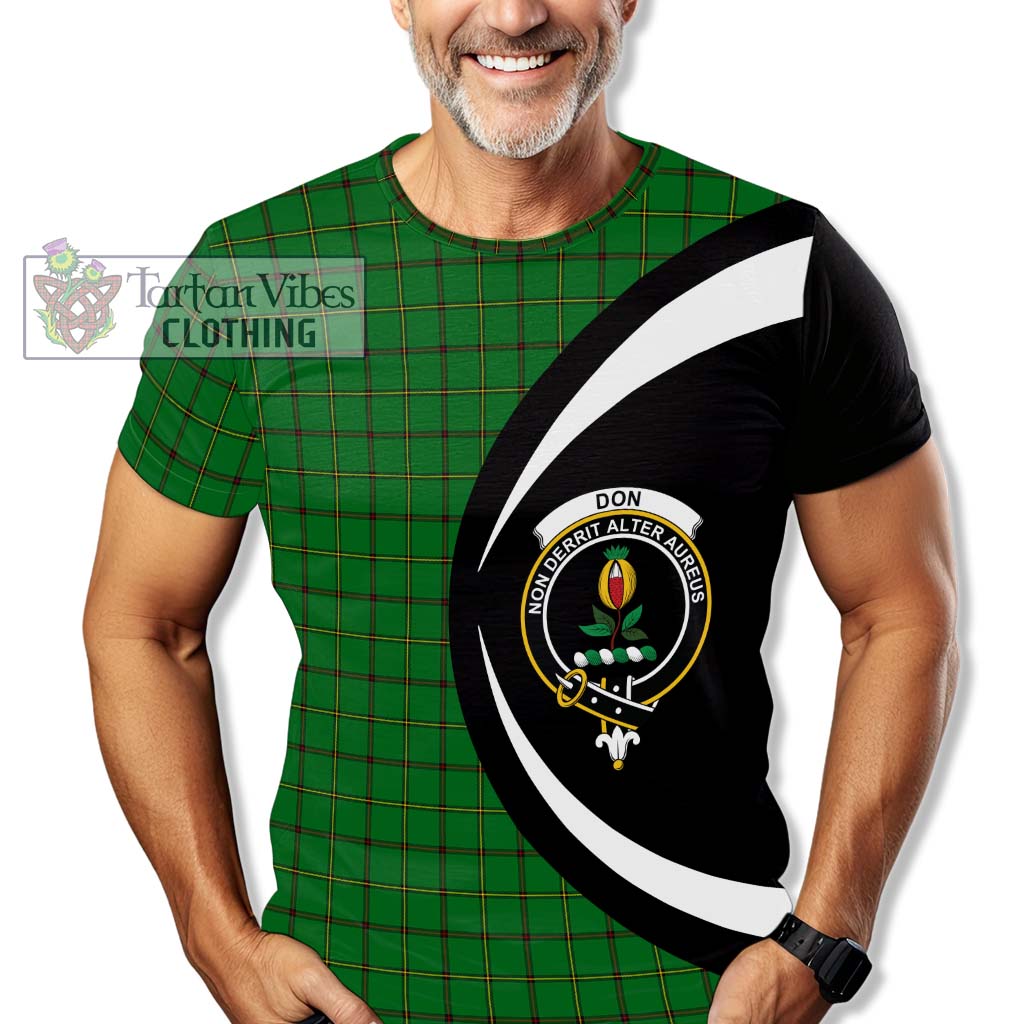 Don Tartan T-Shirt with Family Crest Circle Style - Tartan Vibes Clothing