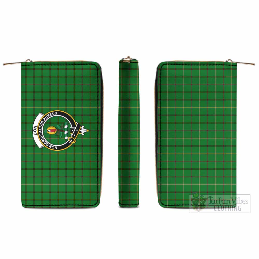 Don Tartan Women's Leather Wallet with Family Crest - Tartan Vibes Clothing