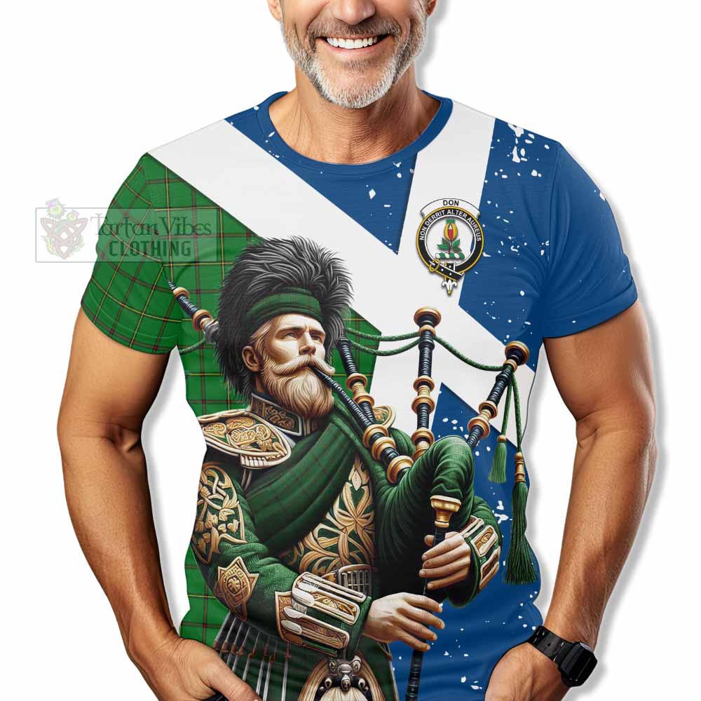 Don Tartan T-Shirt with Family Crest Scottish Bagpiper Vibes - Tartan Vibes Clothing