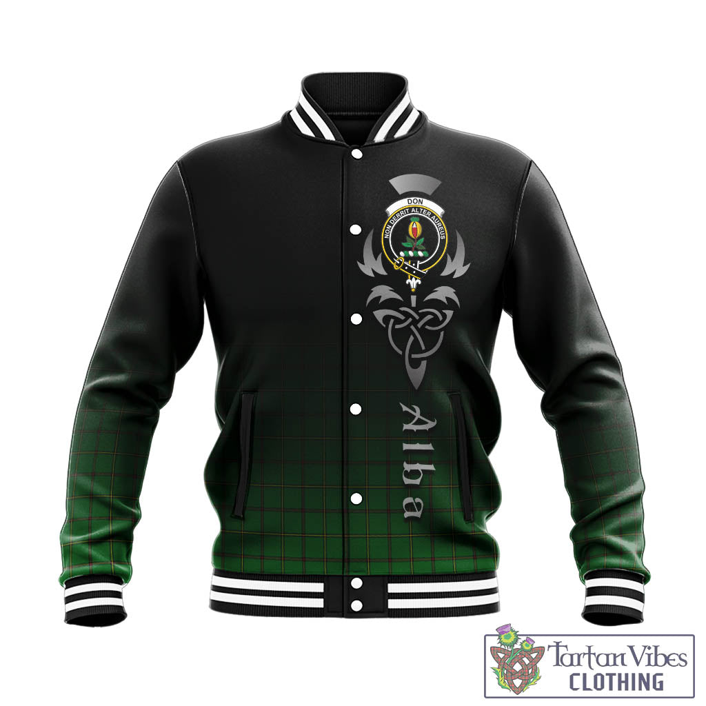 Don Tartan Baseball Jacket Featuring Alba Gu Brath Family Crest Celtic Inspired - Tartan Vibes Clothing
