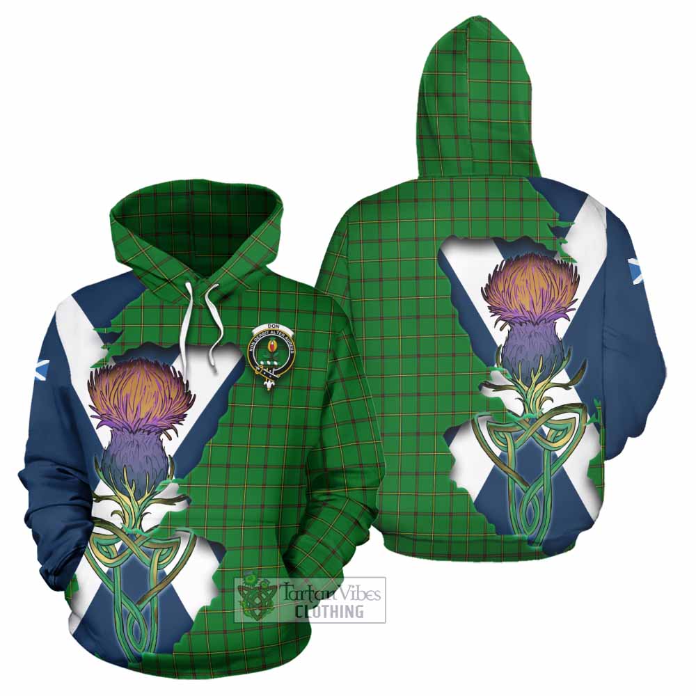 Don Tartan Family Crest Hoodie Scottish Thistle Celtic Inspired - Tartan Vibes Clothing