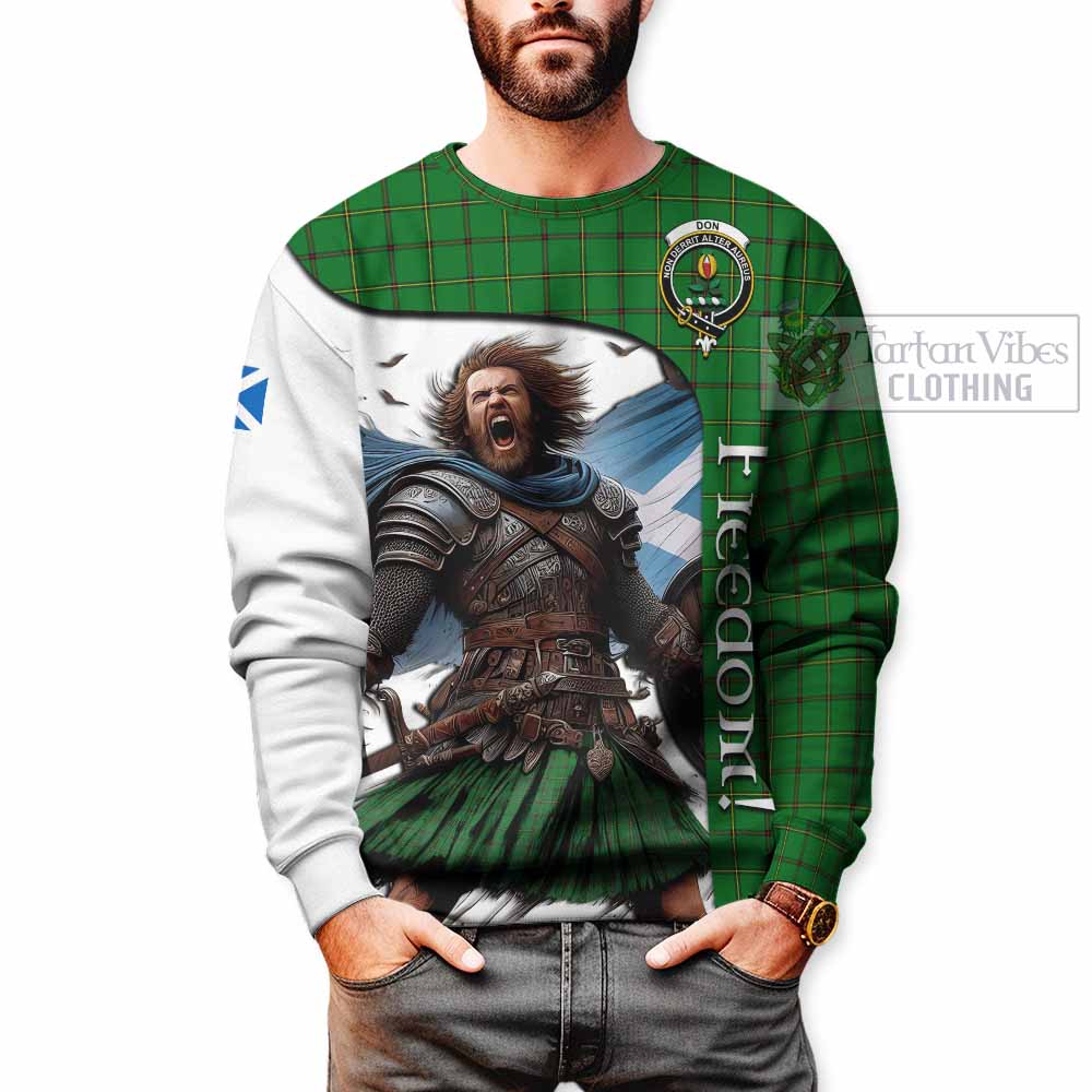 Don Crest Tartan Sweatshirt Inspired by the Freedom of Scottish Warrior - Tartan Vibes Clothing