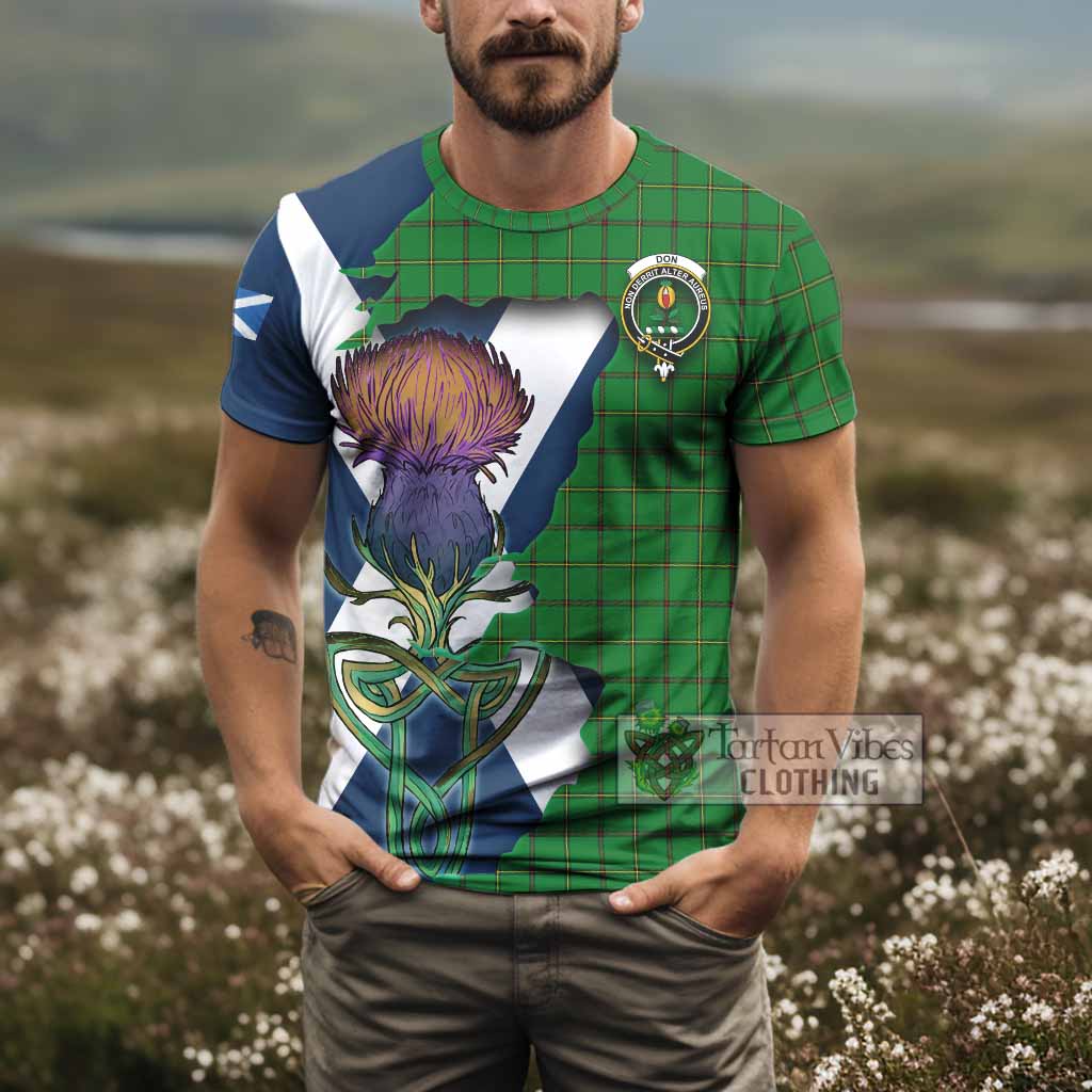 Don Tartan Family Crest T-Shirt Scottish Thistle Celtic Inspired - Tartan Vibes Clothing