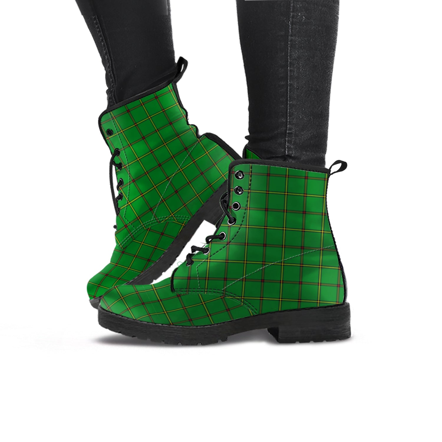 Don Tartan Leather Boots - Tartan Vibes Clothing