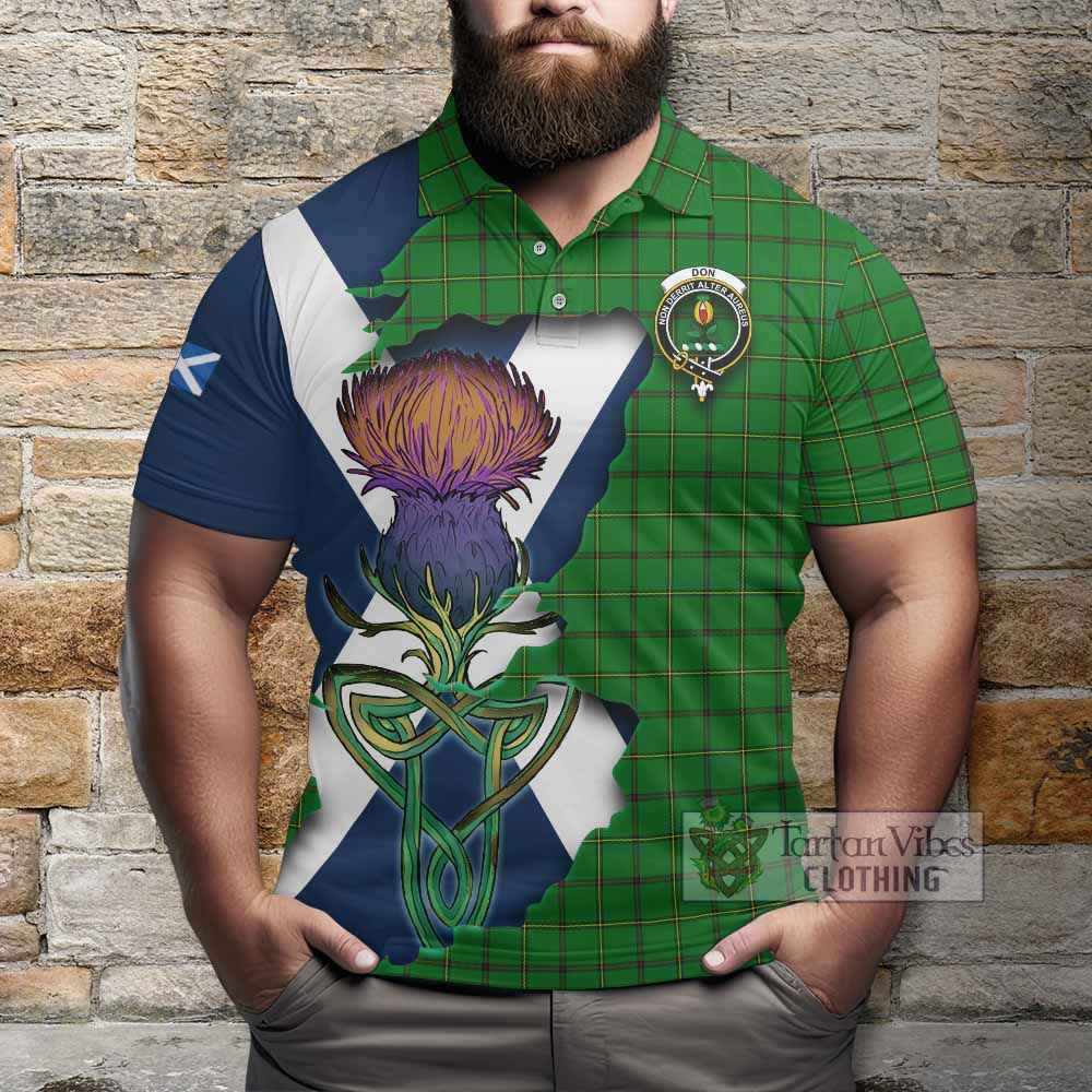 Don Tartan Family Crest Polo Shirt Scottish Thistle Celtic Inspired - Tartan Vibes Clothing