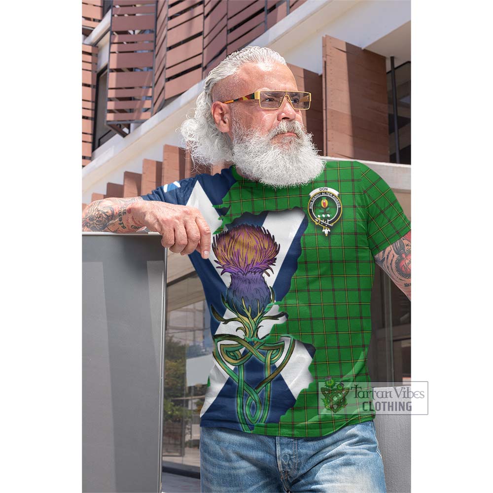 Don Tartan Family Crest Cotton T-shirt Scottish Thistle Celtic Inspired - Tartan Vibes Clothing