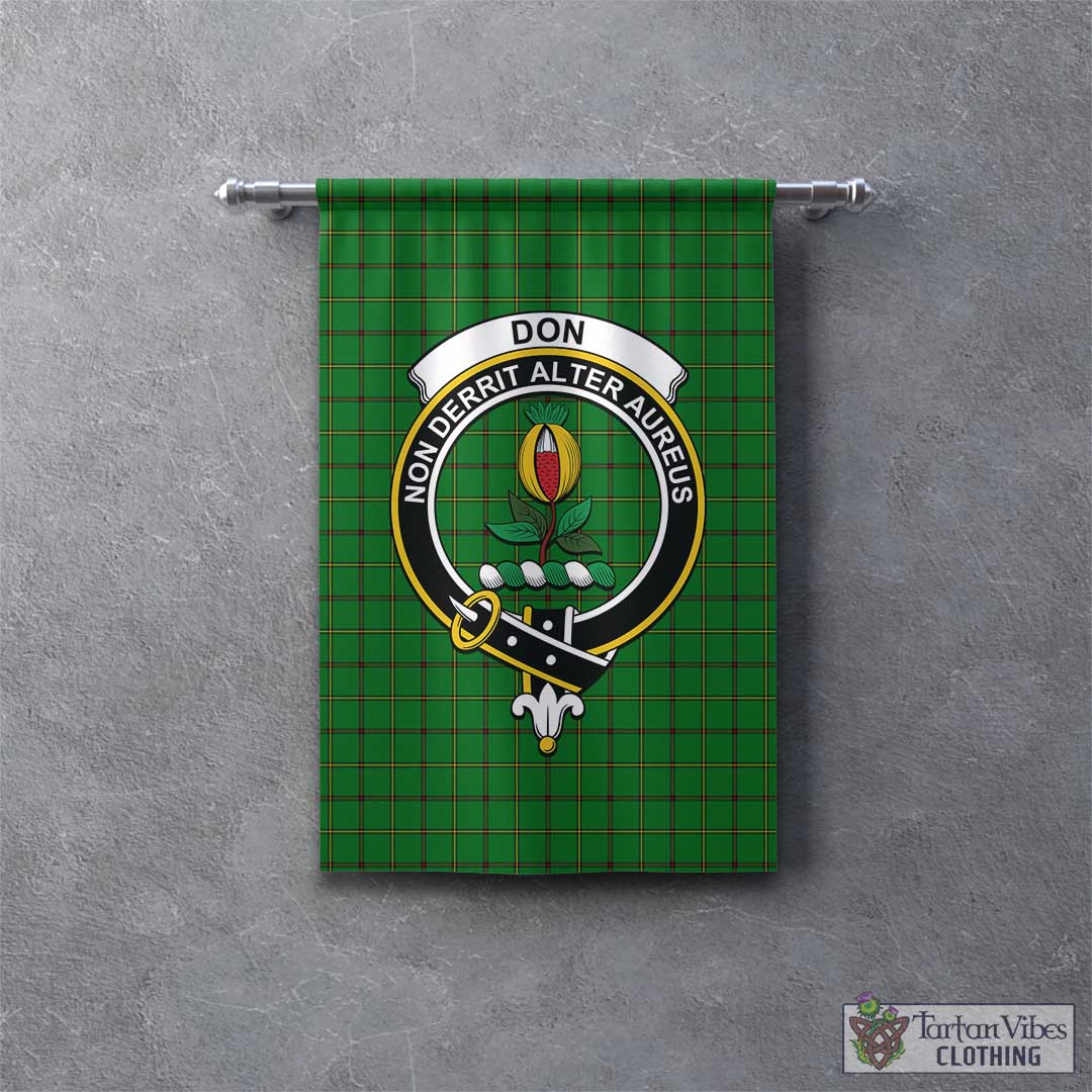 Don Tartan Gonfalon, Tartan Banner with Family Crest - Tartan Vibes Clothing