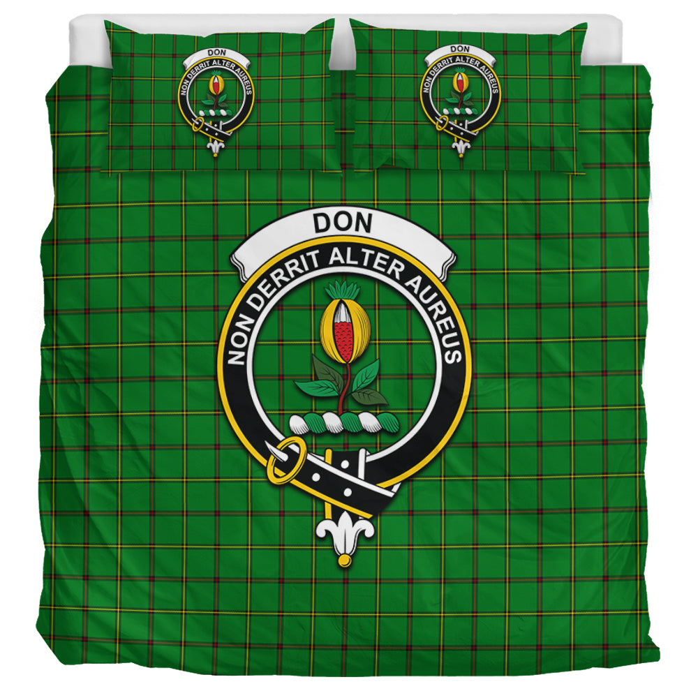 Don Tartan Bedding Set with Family Crest UK Bedding Set UK Super King 104*94 inch - Tartan Vibes Clothing