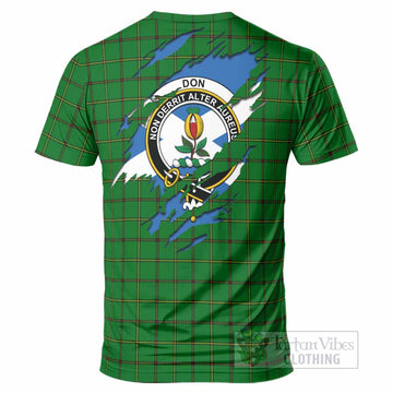 Don Clan Crest In Me Tartan T-Shirt Scotland Flag Style