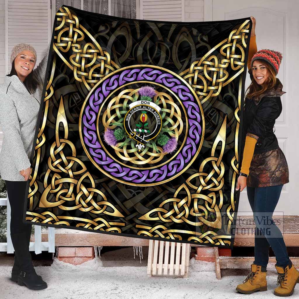 Don Clan Crest Premium Quilt Celtic Scottish Thistle - Tartan Vibes Clothing