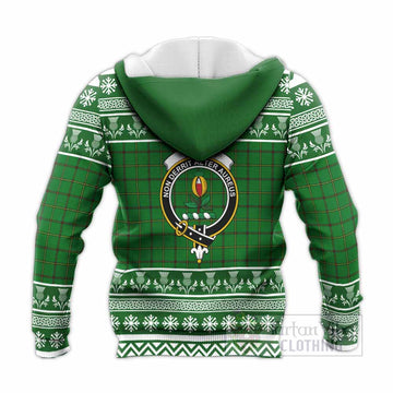 Don Clan Tartan Christmas Knitted Hoodie with Family Crest - Tartan Vibes Clothing
