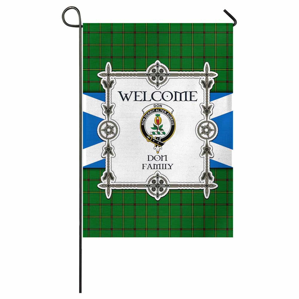 Don Family Crest Tartan Welcome Garden Flag Saltire Harmony Style - Tartan Vibes Clothing