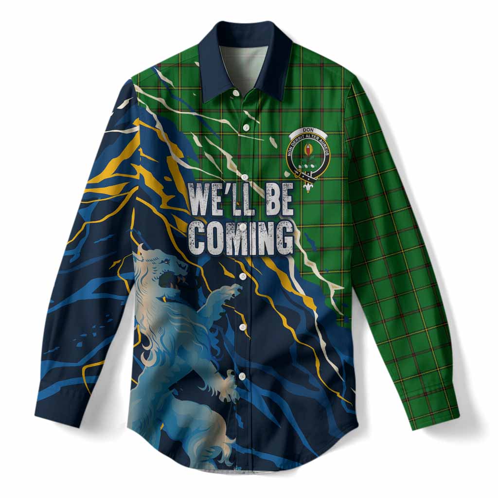 Don Scotland Tartan Women Casual Shirt WC2026 Football - We'll Be Coming
