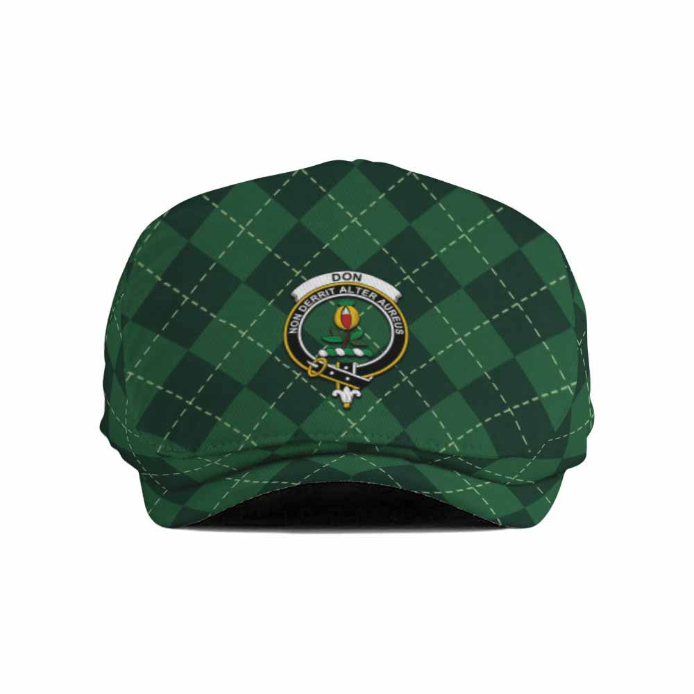 Don Scottish Family Crest Flat Cap Green Argyle Classic Style - Tartan Vibes Clothing