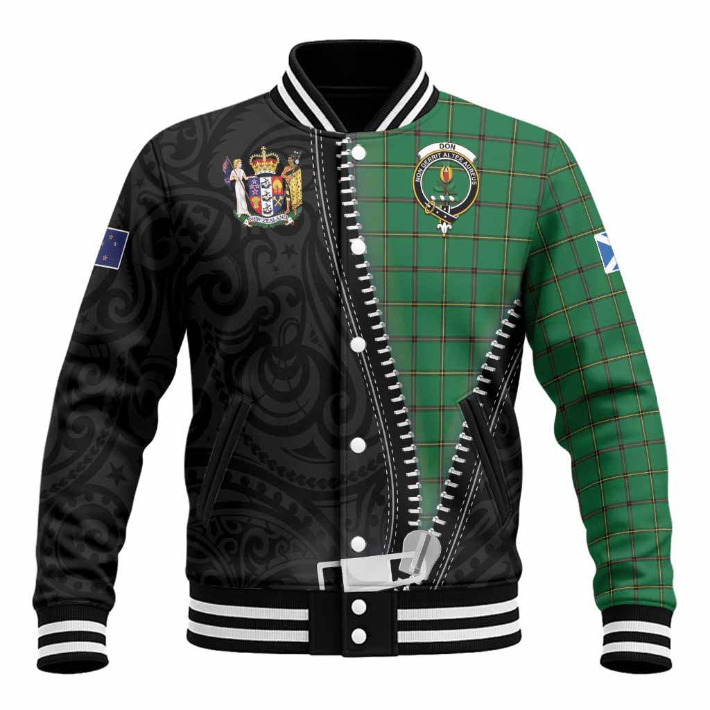 Don Tartan Baseball Jacket New Zealand Pattern Unique Zipper Stylized