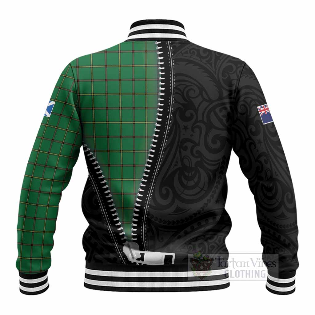 Don Tartan Baseball Jacket New Zealand Pattern Unique Zipper Stylized
