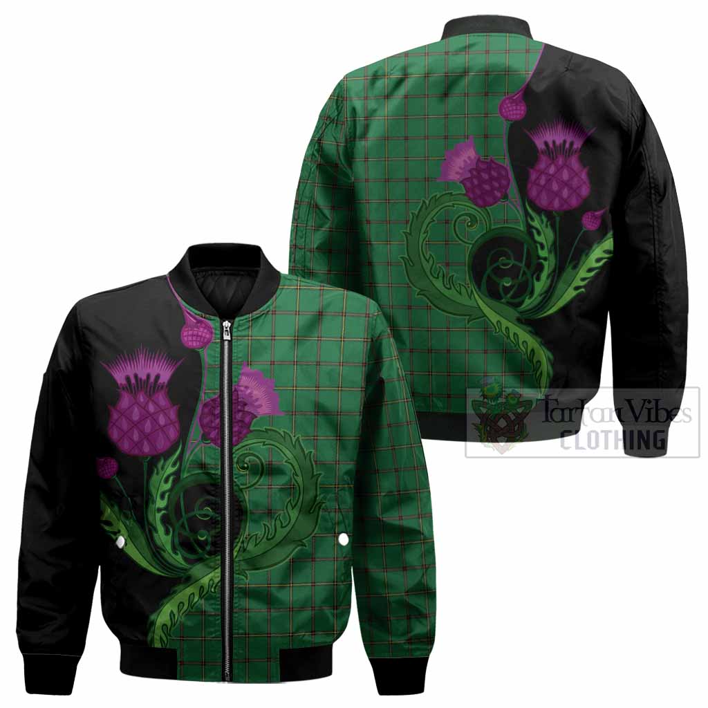 Don Tartan Bomber Jacket Traditional Scottish Thistle