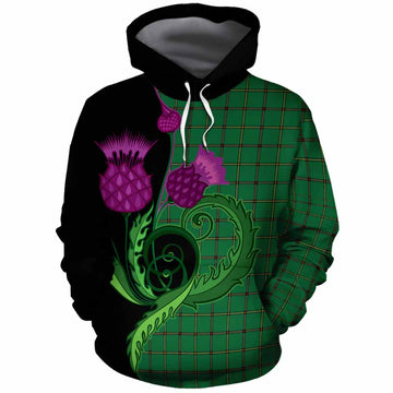 Don Tartan Cotton Hoodie Traditional Scottish Thistle
